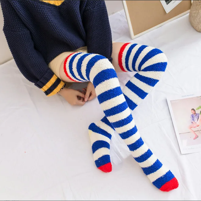 Chaussettes rayées extra longues