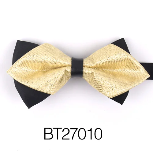 BT27010 Острый галстук-бабочка для мужчин классический однотонный мужской и женский галстук-бабочка бизнес Свадебный бант взрослые мужские бабочки галстуки желтый красный галстук - Цвет: BT27010