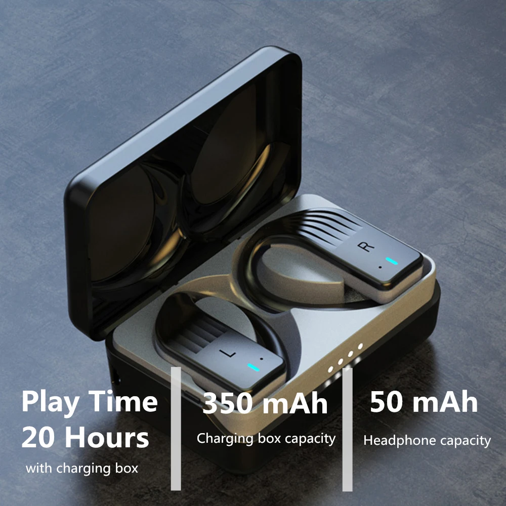 

Bluetooth Headphones Wireless Headset with Microphone Waterproof Running Headphones,HD Stereo Bluetooth Wireless Earphones