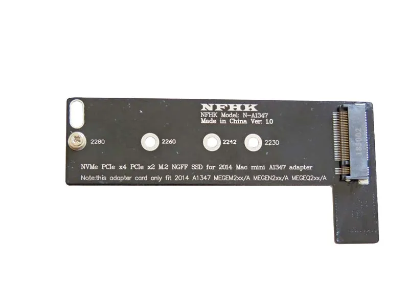 

NVMe M.2 NGFF SSD to Late 2014 A1347 MGEM2 MGEN2 MGEQ2 Adapter Card