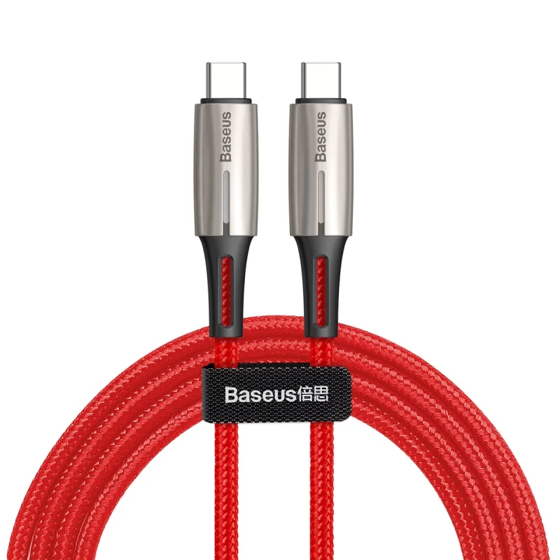 Baseus usb type C к USB C кабель PD2.0 60 Вт 20 в 3A Falsh Зарядка для huawei Xiaomi Быстрая зарядка кабель для передачи данных провод type-C шнур - Название цвета: Red 2M