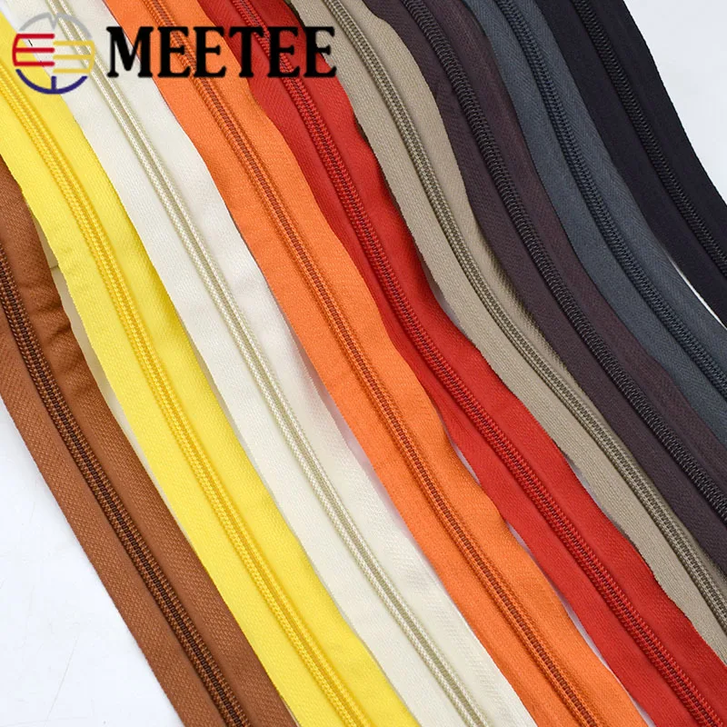 Meetee 5 #5/10 метров нейлоновая молния + тянущиеся Слайдеры для домашнего текстиля