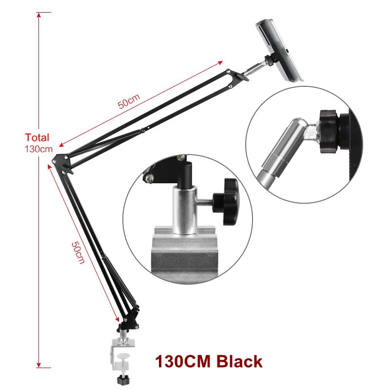  Lazy Shelf Bedside Tablet Phone Holder Foldable Long Arm Desktop Bedside Bracket Support Double 360