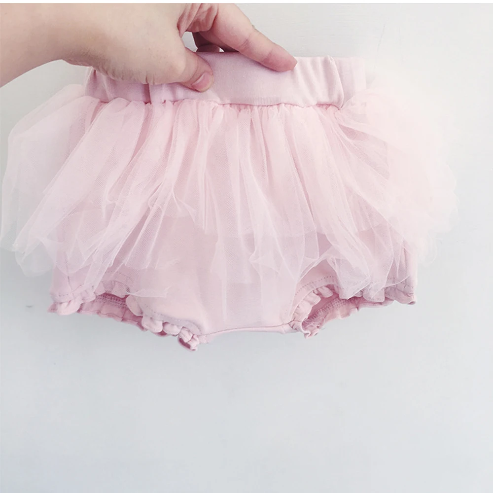 1AL887 шорты для маленьких девочек с сеткой; летние штаны - Цвет: Розовый