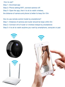 

HDQ15 1080P HD WIFi Camera HD Wireless Network Home Security Camera Pocket Mini Night vision Sport Camera Support TF Card