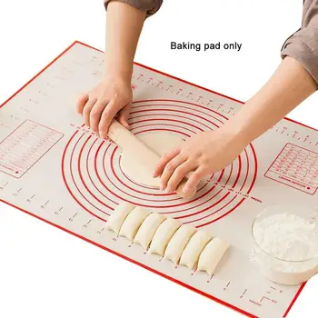 

Food Silicone Mat Non-Slip Non-Stick Silicone Baking Mat Rolling Dough Pad Kneading Dough Mat Pastry Sheet Oven Food Grade Liner