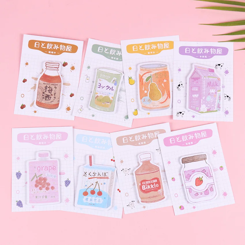 

30 Sheets Beverage Shop Series Notes Small Fresh Students Can Tear The Message Note Pad Memo Pads