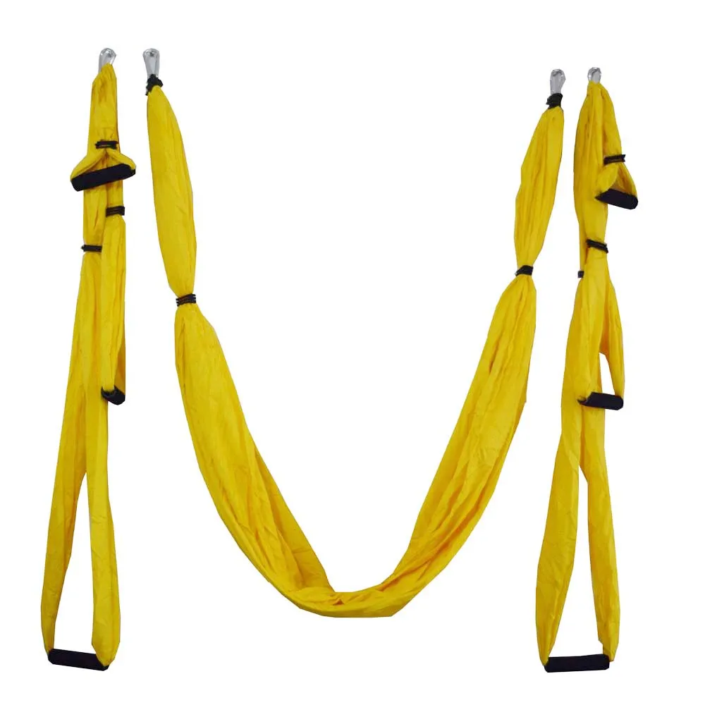 2,5*1,5 м аэрофотосъемка для йоги, ультра сильный антигравитационный гамак для йоги/слинг/инверсия, инструмент, Потолочная Подвеска+ удлинительные ремни - Цвет: 10 yellow