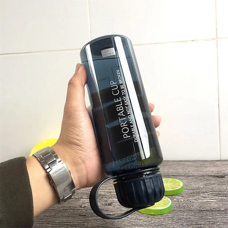 Upspirit, 650 мл, Студенческая Спортивная бутылка для воды, пластиковая, высокая емкость, чайник для питья, портативный, для улицы, для путешествий, шейкер для протеина, посуда для напитков