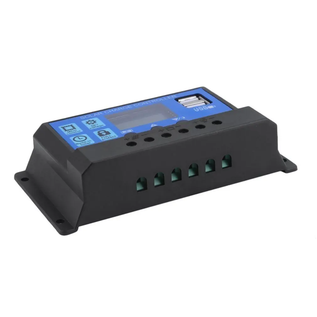 12 v/24v10a Солнечный контроллер зарядное устройство для батареи Hd дисплей контроллер Usb выход 3a