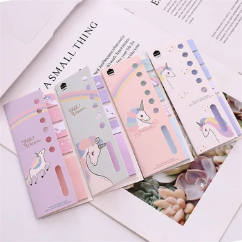 

Creative Cartoon Memo Pad Kawaii Unicorn Sticky Notes Cute Adhesive Notepad Student Stationary Office School Supplies 02136