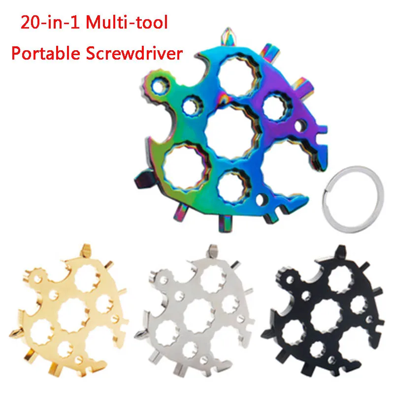 20-in-1 Multi-tool Screwdriver Snowflake Portable Outdoor Pocket Tool Wrench Ratchet Combination Corkscrew Christmas Gift Set | Дом и сад