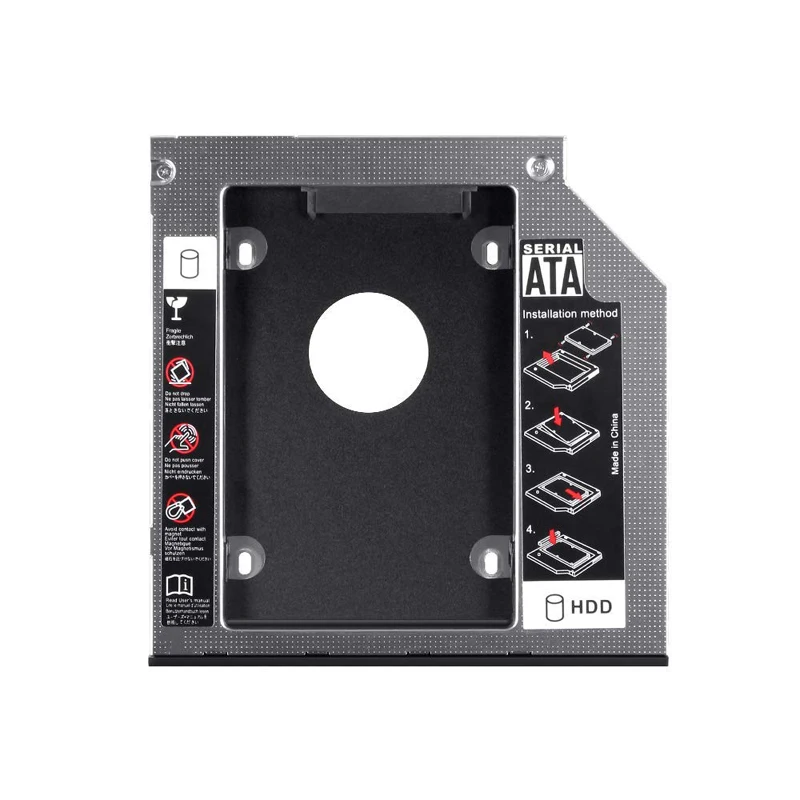 Hard drive caddy 2.5 inches SATA 2nd HDD/SSD SATA to Tray For 9.5mm Laptop Universal CD/DVD-ROM Optical Bay Slot
