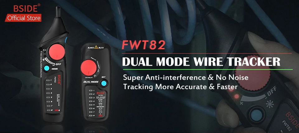 Двухрежимный сетевой кабель трекер BSIDE FWT82 RJ45 RJ11 телефонный провод тонер Ethernet LAN Tracer детектор линии