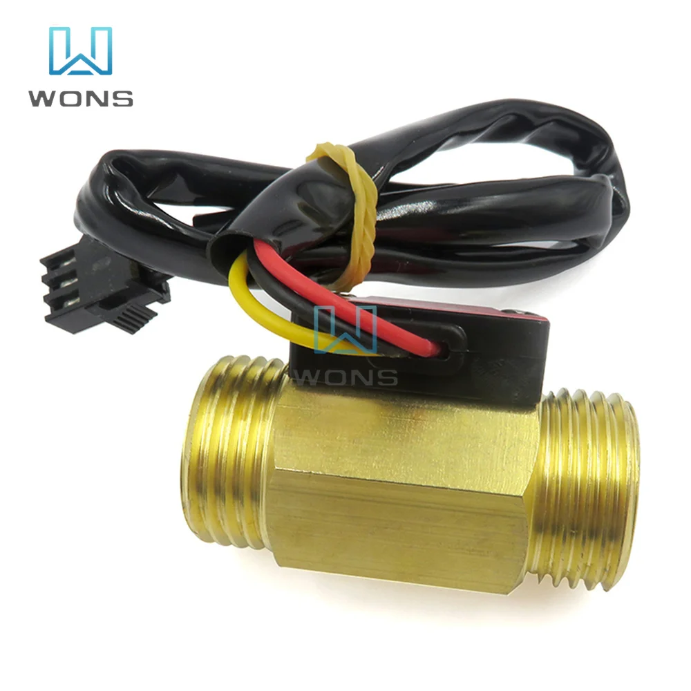 Water Flow Sensor DN20 G3/4"Copper Hall Effect Liq... - Grandado