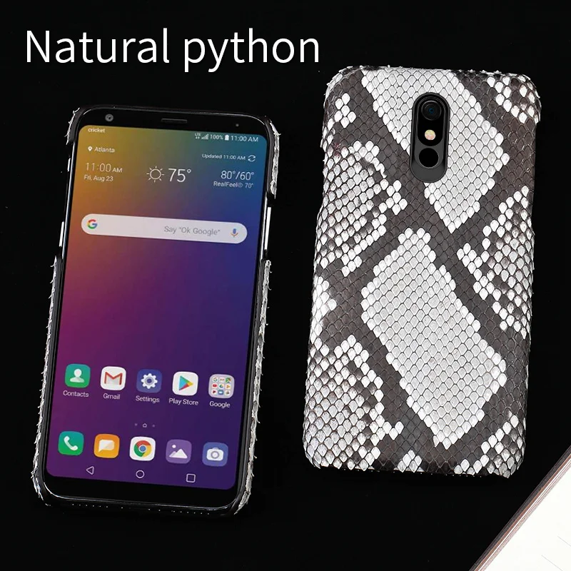 Чехол для телефона из натуральной кожи питона для LG G6 G7 G5 G8 G8S чехол Роскошный тонкий женский чехол из змеиной кожи для LG V30 V40 V50
