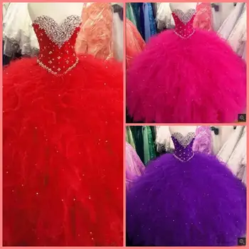 

2020 new arrival royal blue ball gown ruffled beaed sequins prom dress strapless sweetheart neck princess sweet 16 prom gowns
