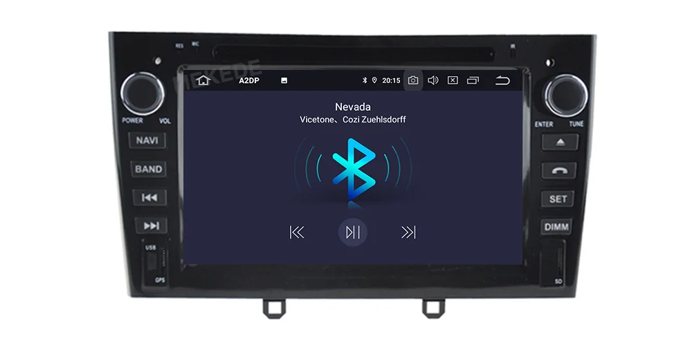 Perfect MEKEDE 7 inch 1024*600 8 Core Android 9.0 4G RAM 64GROM Multimedia Car dvd Player For Peugeot 308 408 with wifi radio GPS BT RDS 10