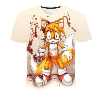 

HIgh Quality 3D print Children Sonic The Hedgehog Boys Girls Tops Tees Cartoon Funny T-Shirts Kids Casual Clothes For Toddler