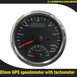 Image 5 - 85mm Motorcycle Universal High Beam 200MPH 125MPH GPS Speedometer Tachometer 0 8000RPM Over Speed Alarm Odometer GPS Antenna