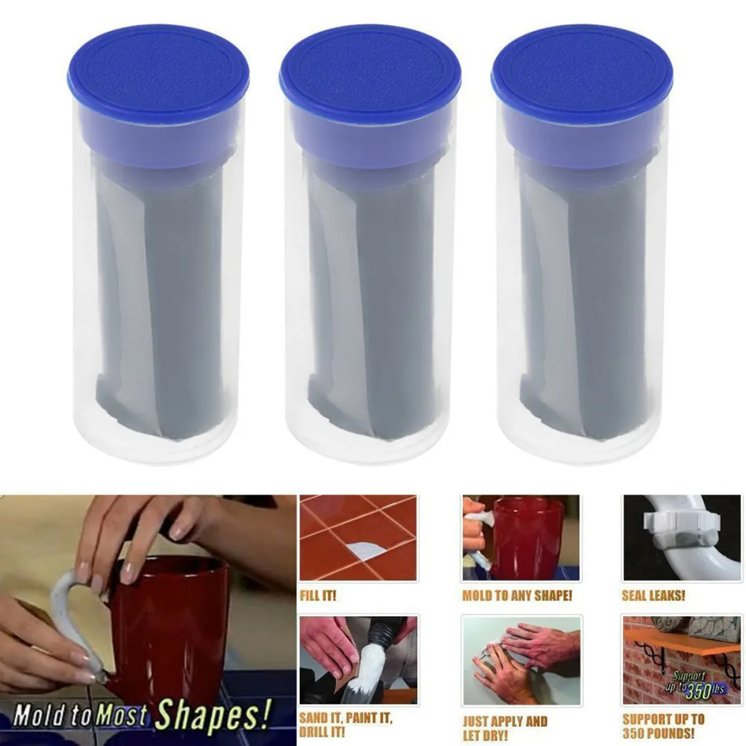 3Pcs Non-Toxic Epoxy Adhesive Glue Clay Power Putty Magic Putty Repair Tool