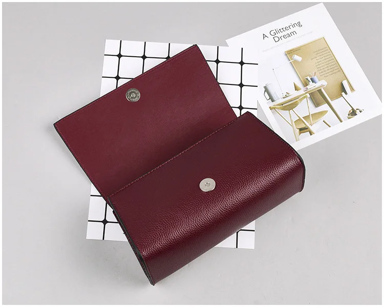 

Korean-style Stereo Stereotypes Square Sling Bag Button Trapezoid Magnetic Snap Simple Shoulder WOMEN'S Bag
