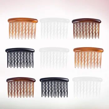 

48pcs Plastic Hair Side Combs 17 Teeth Wave Teeth Hair Combs Hair Clip Bridal Wedding Comb for Fine Hair Size M Each 12Pcs Black