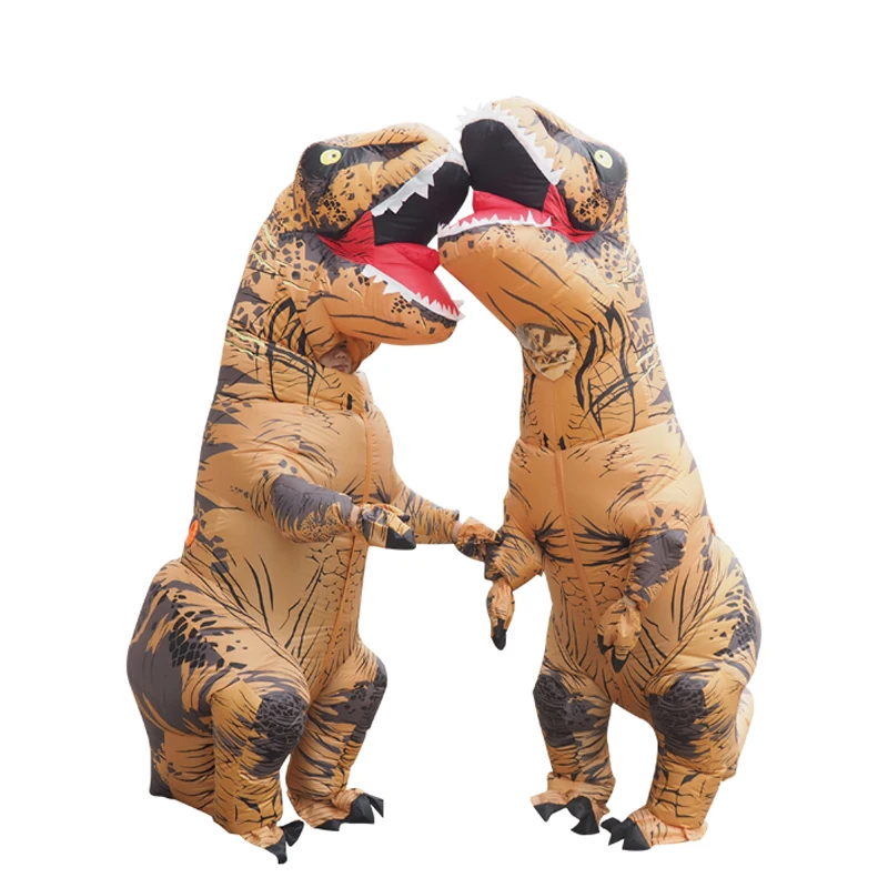 Надувной костюм для взрослых и детей, надувной Velociraptor костюм на Хэллоуин, костюм динозавра, маскарадный костюм динозавра