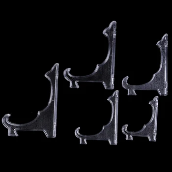 

5PCS Mini Clear Plastice Coin Medal Gem Badge Golf Post Card Easels Coin Display Stand Display Plate Holders 7.2/8.8/10/11/12cm