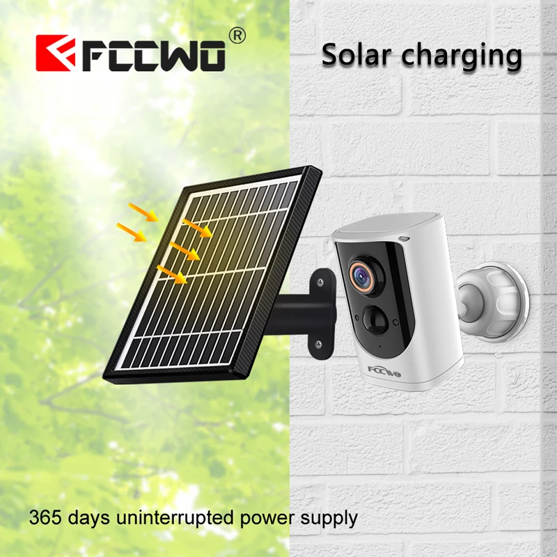 IP-камера FCCWO 1080P с солнечной батареей IP65 6000 мА ч Wi-Fi дистанционное управление |