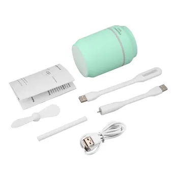 

400ml Humidifier Air Purifier 3 In1 Air Humidifier 7Colors Change Night Light Diffuser Mini Cute USB Can Shape Mist Maker Fogger