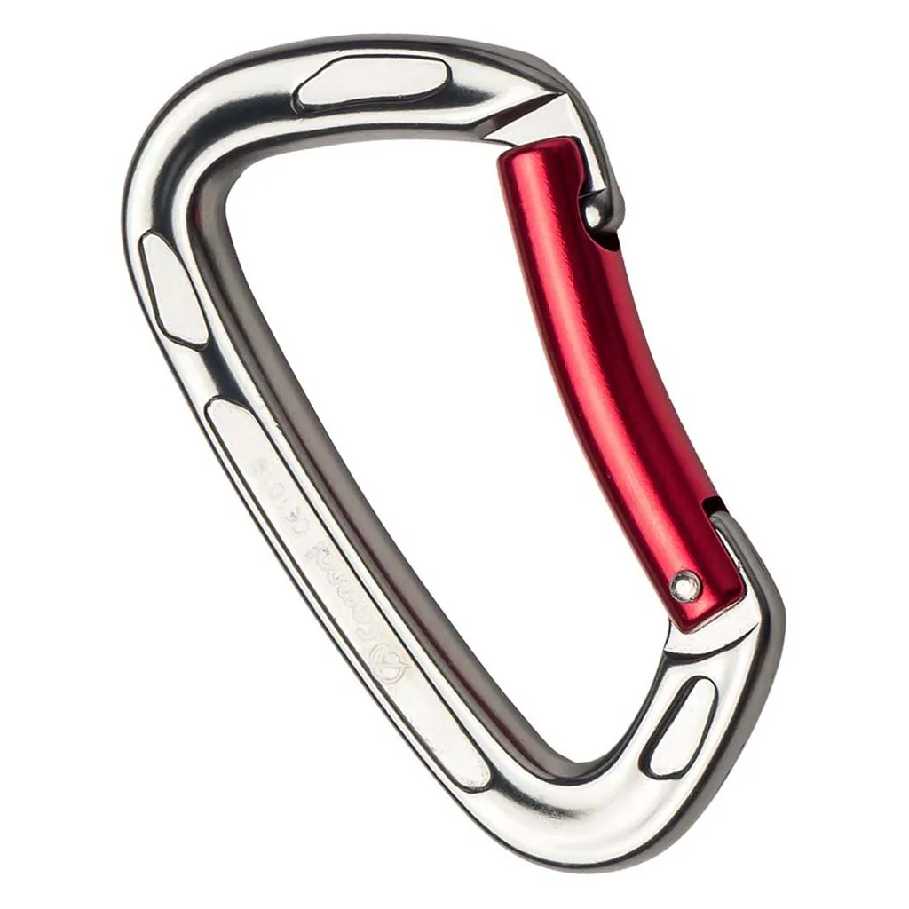 24KN Rock Climbing Carabiner D Type Metal Snap Hook Locking Open Gate Buckle