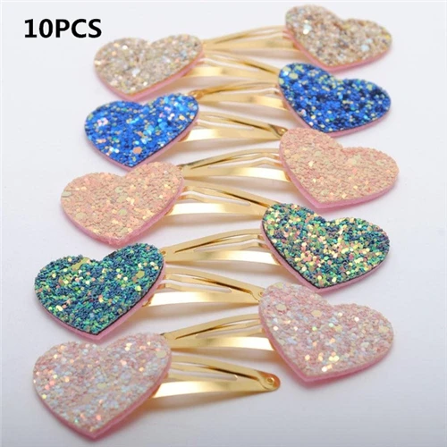 2-10Pcs 10 шт., аксессуары для волос с Микки Маусом для маленьких девочек, заколка с ушками Микки, позолоченные заколки для волос, заколка для волос с короной, детский подарок на день рождения - Цвет: 2-10Pcs