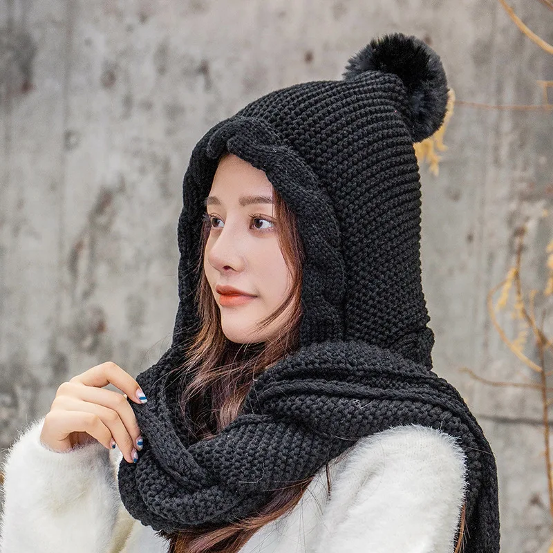 Winter Scarf & Hat Sets Warm Hat Fashion Knitted Hat Ladies Women