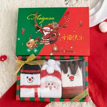 Harajuku/3 пары теплых носков с принтом носков для взрослых и детей постарше зимние теплые забавные носки для всей семьи calcetines meias