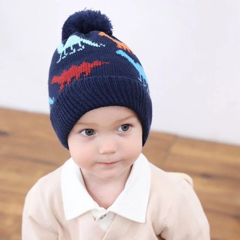 

Baby Boys Girls Hat Winter Warm woolen Bobble Hat Infant Toddler Kid Crochet Hairball Beanie Cap 2020 Hot Sale