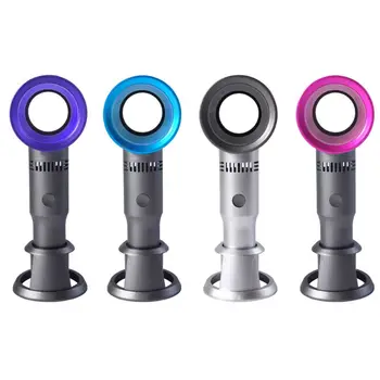 

Mini Portable Handheld Bladeless Fan USB Rechargeable Leafless Cooling Fan Cooler with 3 Speed Level Dropship