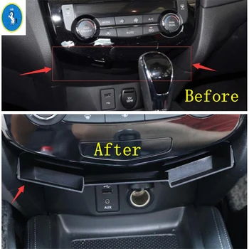 

Accessories Fit For Nissan X-trail T32 / Rogue 2014 - 2020 Center Control Storage Box Gap Plate Cover Trim Interior Refit Kit