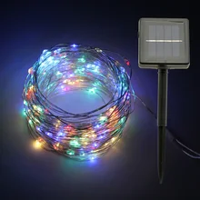 20 м 66ft 200 светодиодный s солнечный светодиодный гирлянда 8 моделей Сказочный светодиодный светильник для рождественского праздника Наружное освещение украшение