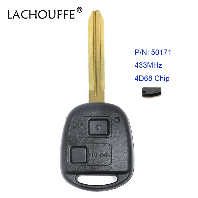 

For Toyota Avensis Kluger Prado120 Tarago RAV4 Replacement Remote Control Key Fob 433MHz 4D68 Chip P/N 50171, 42050