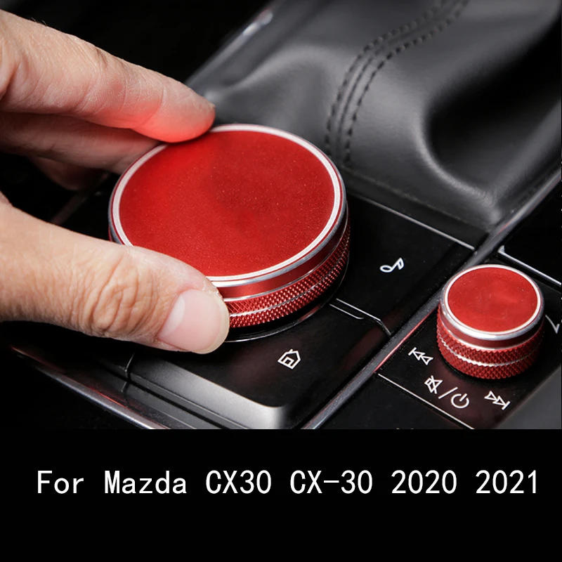 

Car Multimedia Central Control Air Conditioner Knob Ring Protection Cover Decoration Cover for Mazda CX30 CX-30 2020 2021