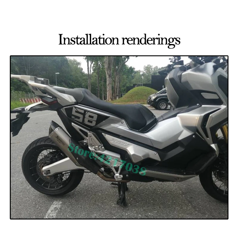Новая мотоциклетная обувь выхлопной полный Системы для HONDA X-ADV 750 ADV750 изменение глушитель выхлопной трубы передняя Труба среднего звена-подставка для ног Титан из алюминиевого сплава