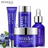 BIOAQUA – kit de soins pour le visage, crème hydratante à la myrtille, Essence liquide, Toner, pour les yeux, blanchissant, hydratant, 4 pièces/lot