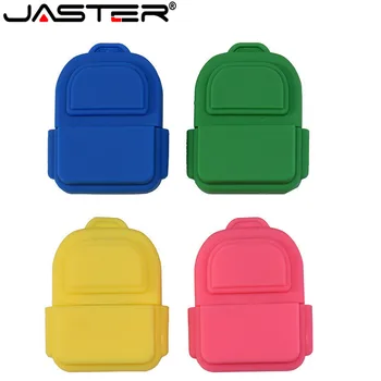 

JASTER 4 colour beautiful school bag USB Flash Drive 4GB 8GB 16GB 32GB 64GB Pendrives USB2.0 Flash Memory stick backpack Gift