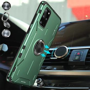 

Aluminum Alloy Case for Samsung Galaxy S20 Ultra Case S10 Note 10 Plus Note 9 Metal Ring Stand Shell Mobile Phone Case Cover
