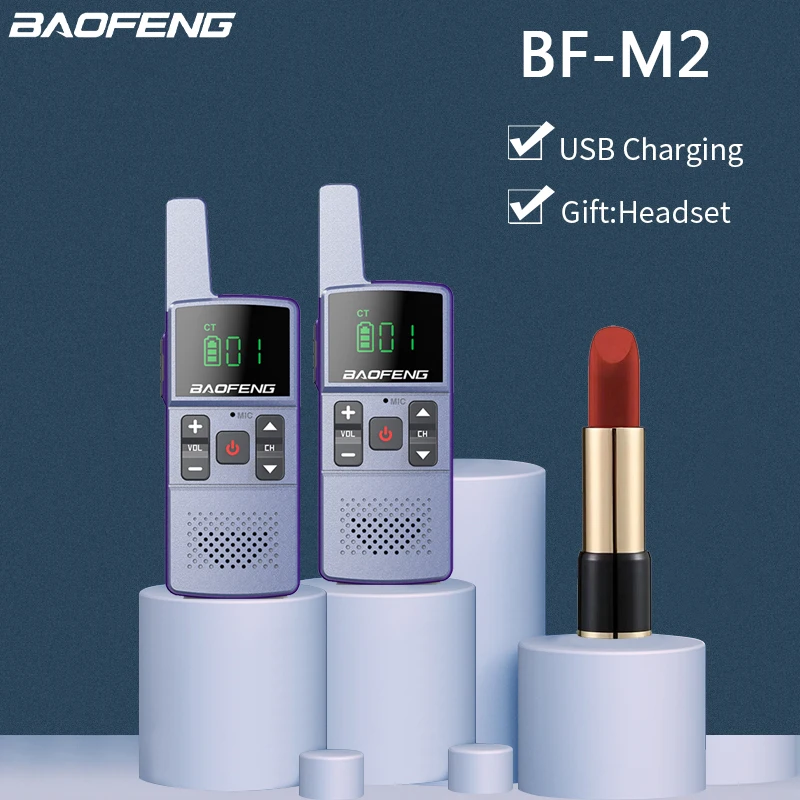 Портативная мини-рация Baofeng BF-M1/M2 1/2 шт. Прямая зарядка по USB УВЧ 400-470 МГц с