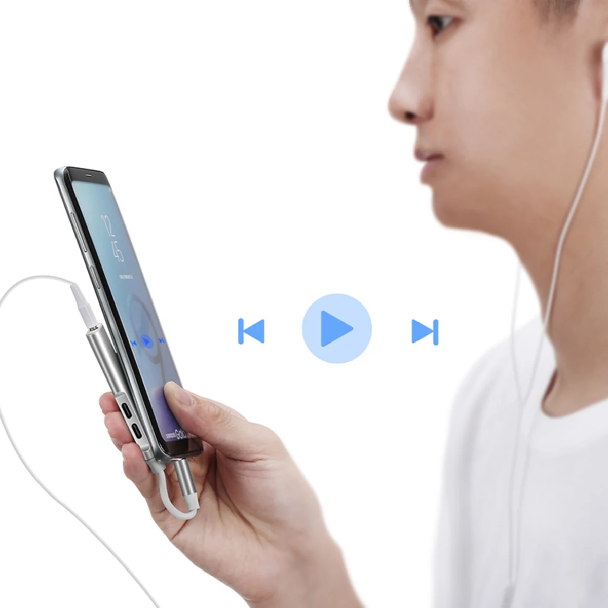 SOONHUA 3in1 Type C Adapter Type C Male To 3 5mm Jack USB C Headphone Jack PD Charge Adapters For Most Type C Phone Laptop
