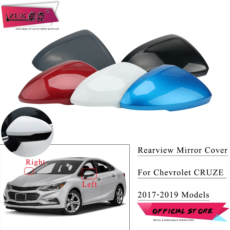 

ZUK Car Rearview Side Mirror Cover For Chevrolet Cruze 2017 2018 2019 Outer Door Wing Mirror Case Housing Shell With Lamp Type