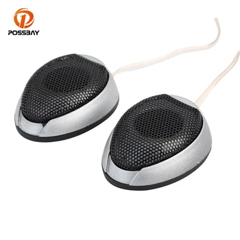 

POSSBAY Universal A Pair Car Mini Tweeter Loud Speaker Super Power Silver Dome Tweeter High Sensitivity Audio Auto Sound 12V