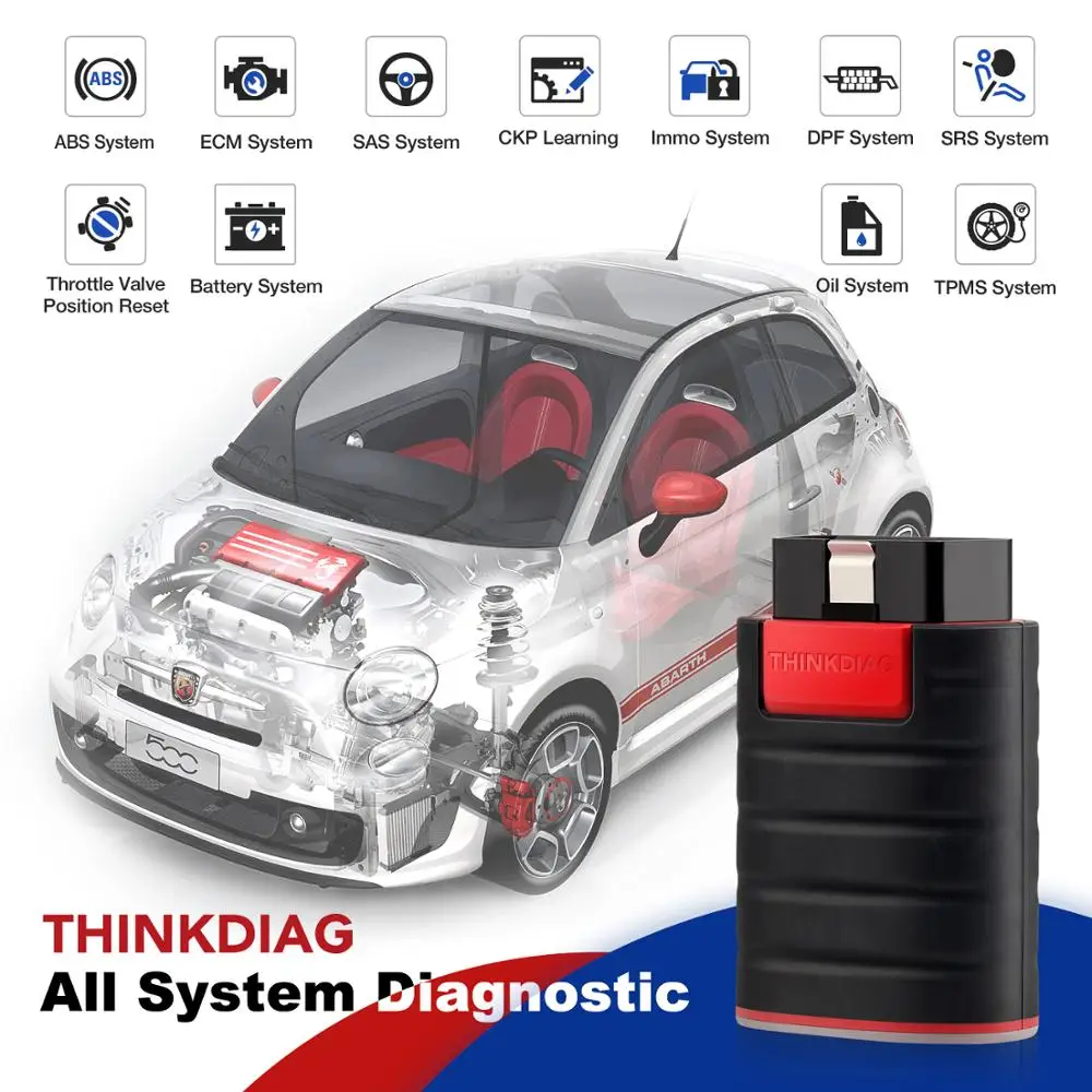 50pc/THINKDIAG full system OBDII Scanner Diagnostic Tool code reader 16 reset service actuation test PK AP200 easydiag golo 3.0 |